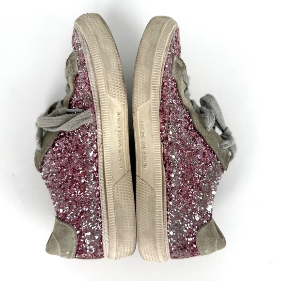 Authentic Kids’ Golden Goose Girls’ Pink Glittered May Sneakers 31, 13 - Picture 10 of 11
